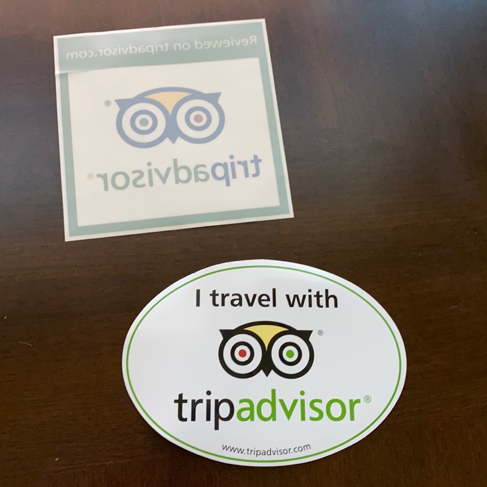 Trip Advisor bundle of 2 Magnet & window sticker